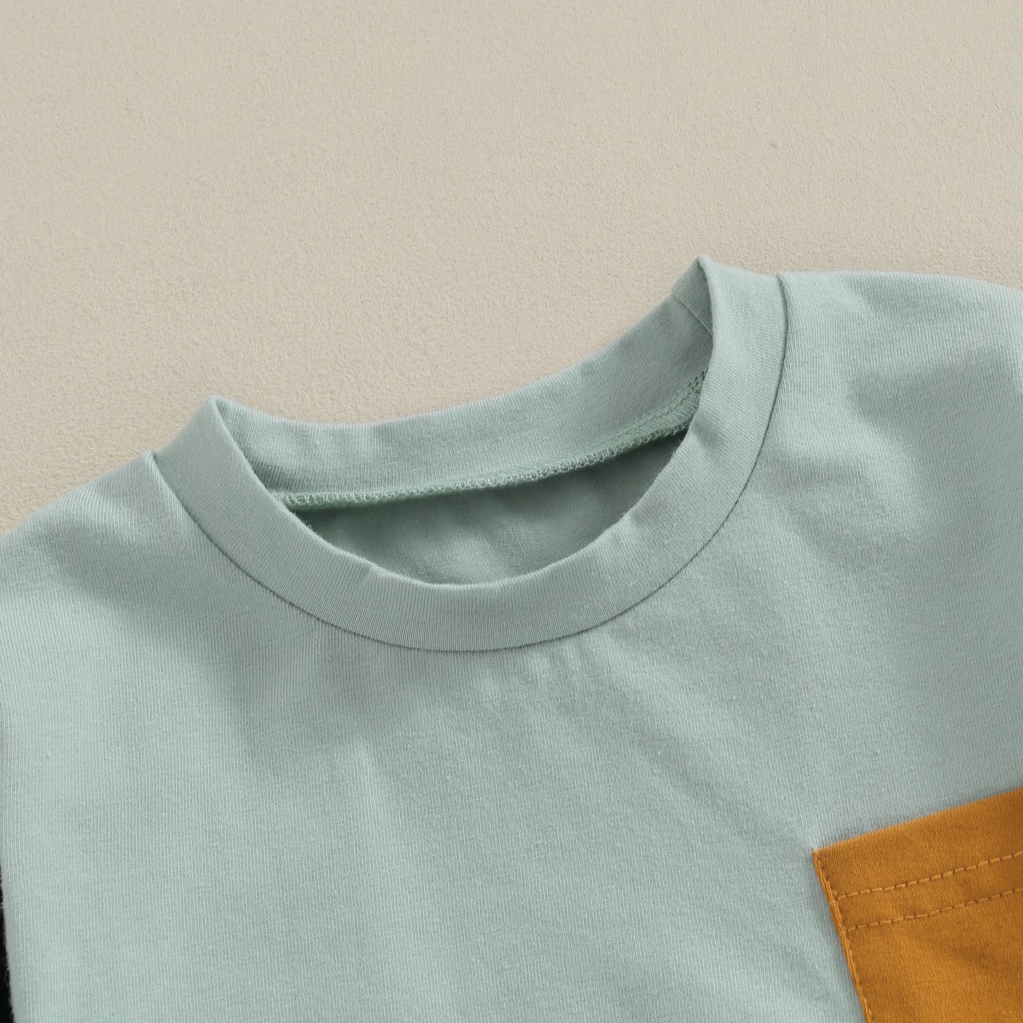 Pudcoco Toddler Baby Boys 2 Piece Outfits Contrast Colors Short Sleeve T-Shirt and Elastic Shorts Summer Clothes Set 0-3T