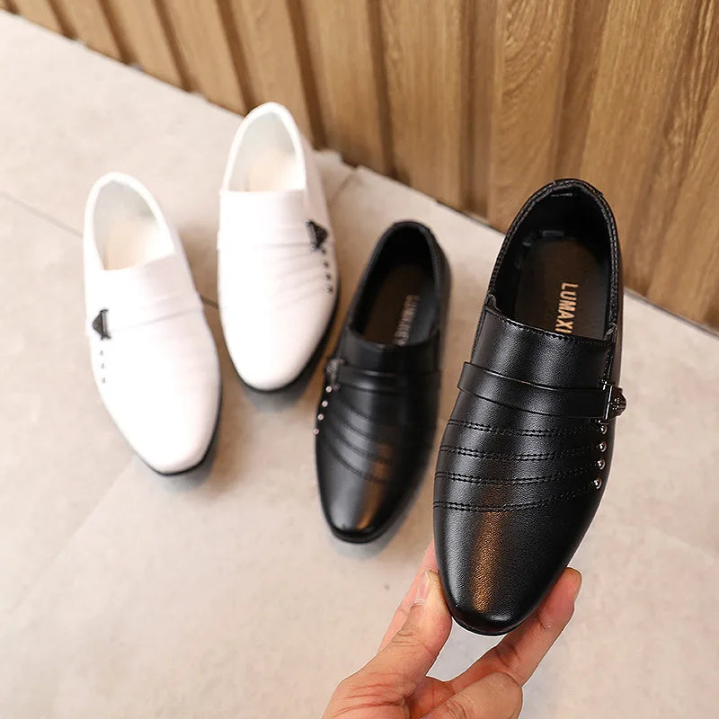 Boy's Leather Shoes Spring Autumn Pointed Toe Formal Dress Shoes
