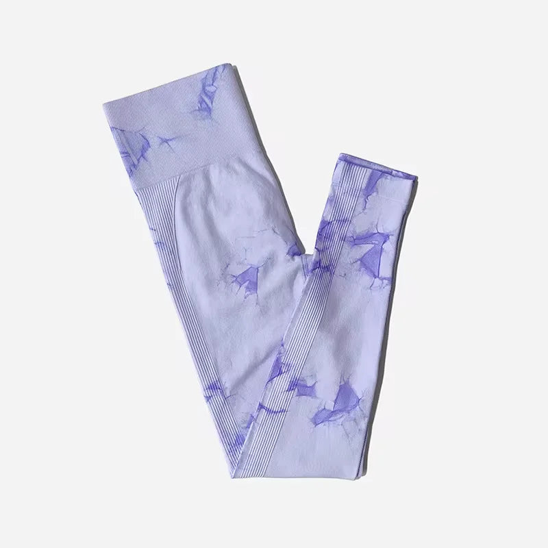 New Fashion Tie Dye Yoga Pants Gym Leggings Women Seamless High Waist Push