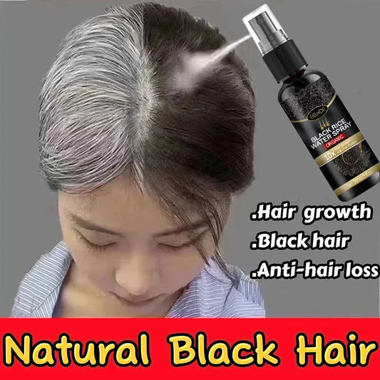 Gray White Hair Treatment Serum Cover White To Black Natural Color Repair Spray Anti Loss Hair Restore Healthy Hair Care