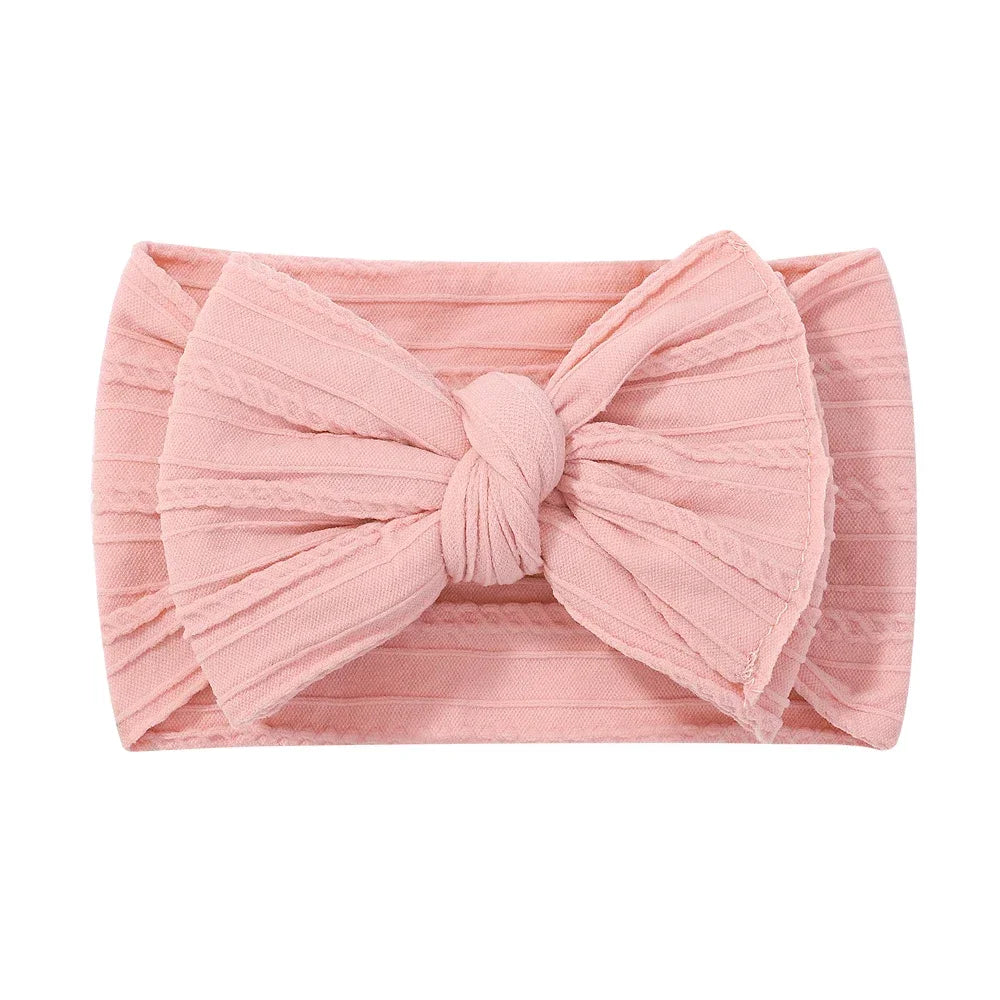 1pcs Newborn Baby Headband for Girls Elastic Knit Children Turban Baby Bows Soft Nylon Kids Headwear Hair Accessories Wholesale