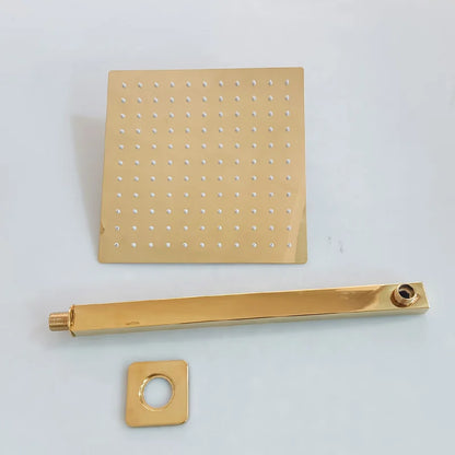 Shower Head 10/12 inch Rainfall Shower Head with Wall Mounted Shower Arm Bathroom Shower Accessories