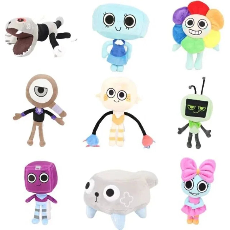 Dandy's World Plush Horror Game Dandy World Scrap Soft Stuffed Plush Toy Cute Boxten Poppys Plushie Pillow Dolls For Kids Gifts