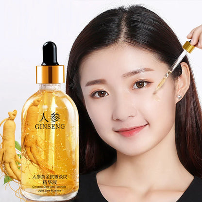 100ml Ginseng Essence Anti Aging Wrinkle Face Serum,Hyaluronic Acid Nicotinamide Facial Skin Lifting Firming Collagen Care Cream