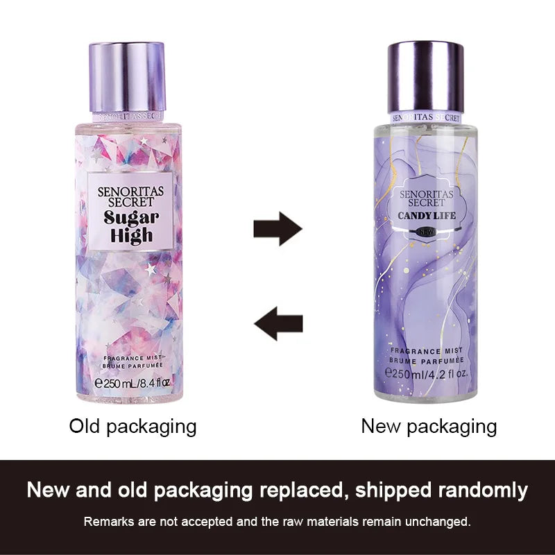 250ML Vanilla Perfume Flower Fruit Fragrance Mist Woman Date Scent Long-Lasting Good Girl Parfume Body Spray Car Air Freshener