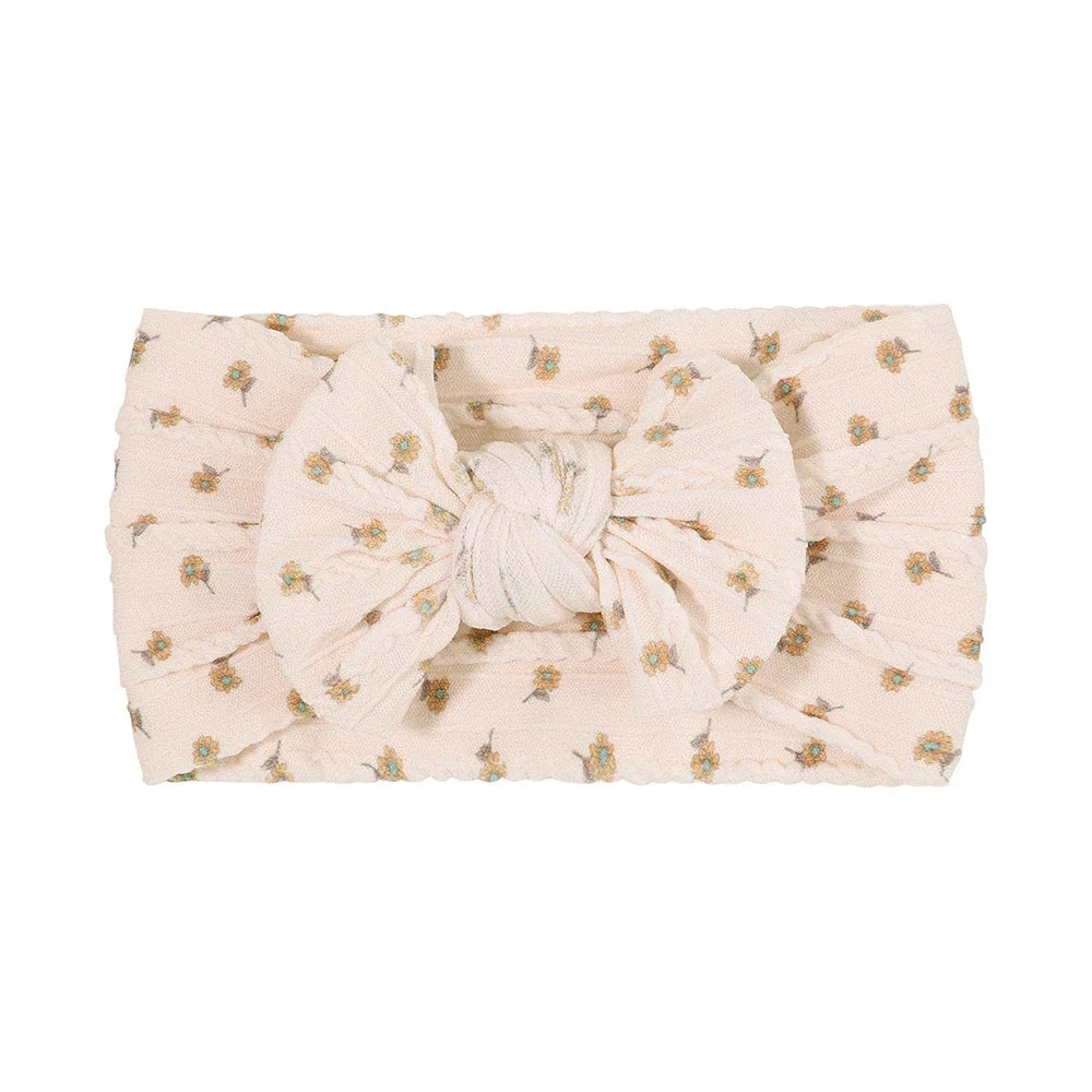 1pcs Newborn Baby Headband for Girls Elastic Knit Children Turban Baby Bows Soft Nylon Kids Headwear Hair Accessories Wholesale