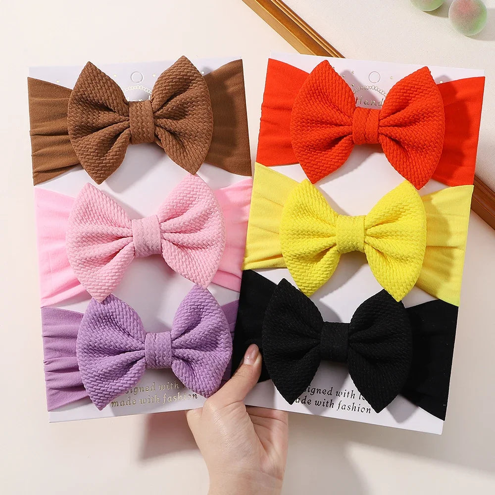 1Pc Headband Nylon Infants Toddlers Elastic Hair Band for Newborn Girl Princess Bowknot Cute Baby Hair Accessories Wholesale