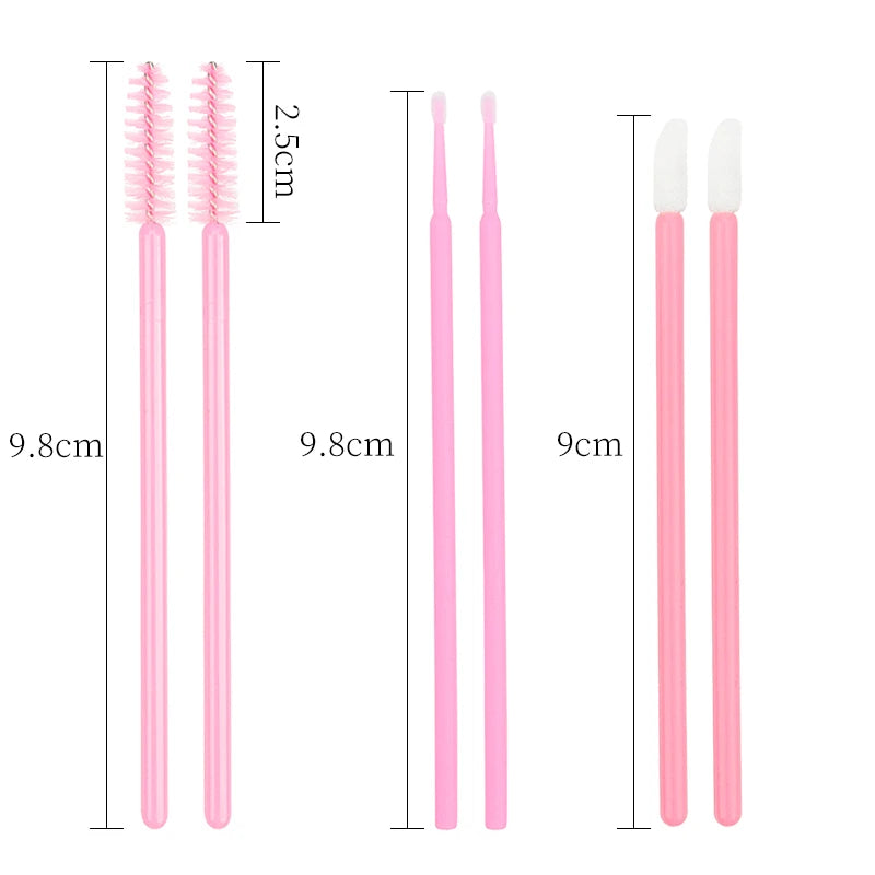 200 Pcs Eyelash Extension Makeup Set Special Eyelash Removal Micro Brush Lipline Brush