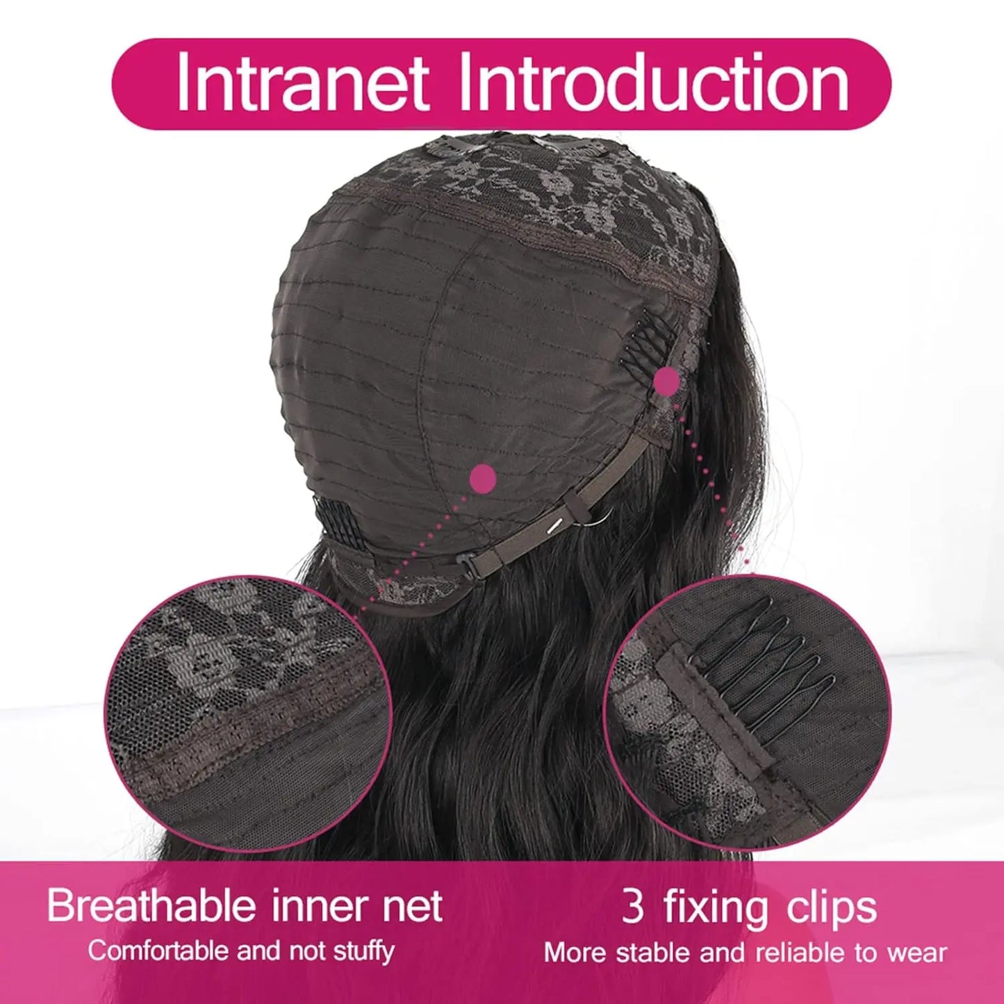 24 26 Inch U Part Body Wave Wigs Synthetic Hair Wigs U Part Wig Full Head Clip in Half Wig No Leave Out Daily Wigs for Women