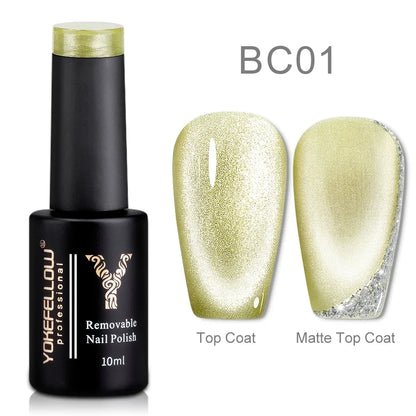 YOKEFELLOW 2025 New Dreamland Cat Eye Gel Nail Polish 10ml Dual Gloss Dreamland Color Soak Off Cat Magnetic UV Gel Varnish DIY