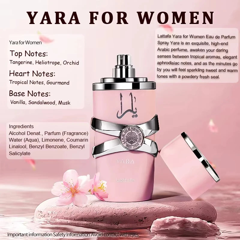 100ml/35ml Original Yara Amber Vanilla Perfumes Women's Man