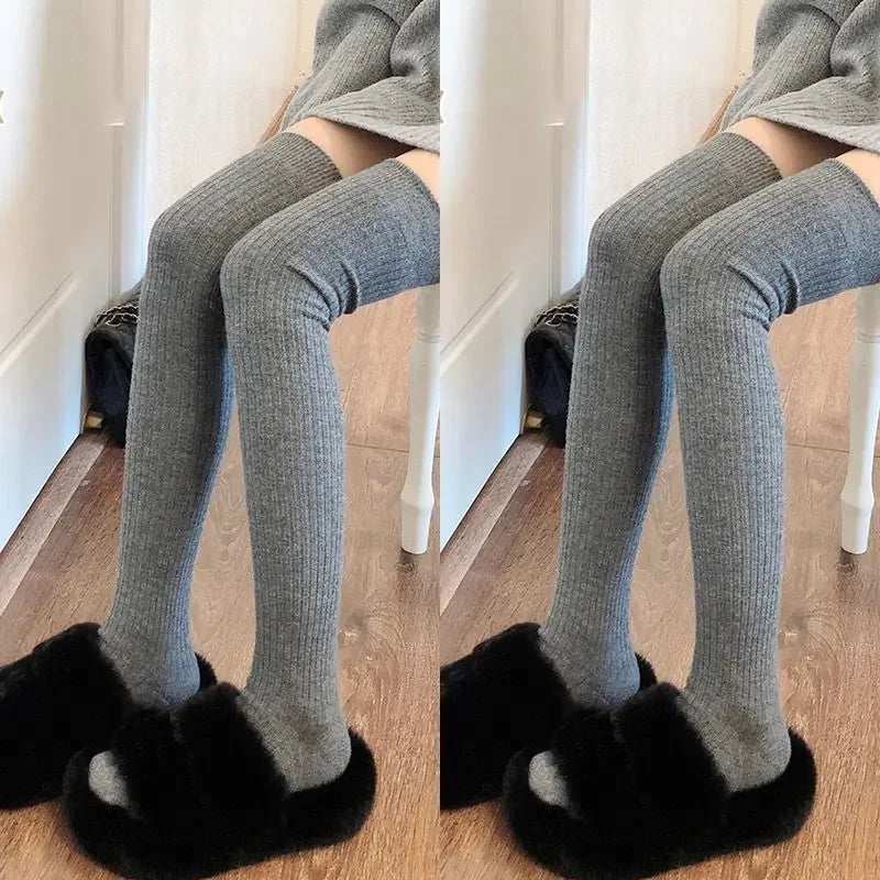 1/2pairs Casual Knitted Long Socks