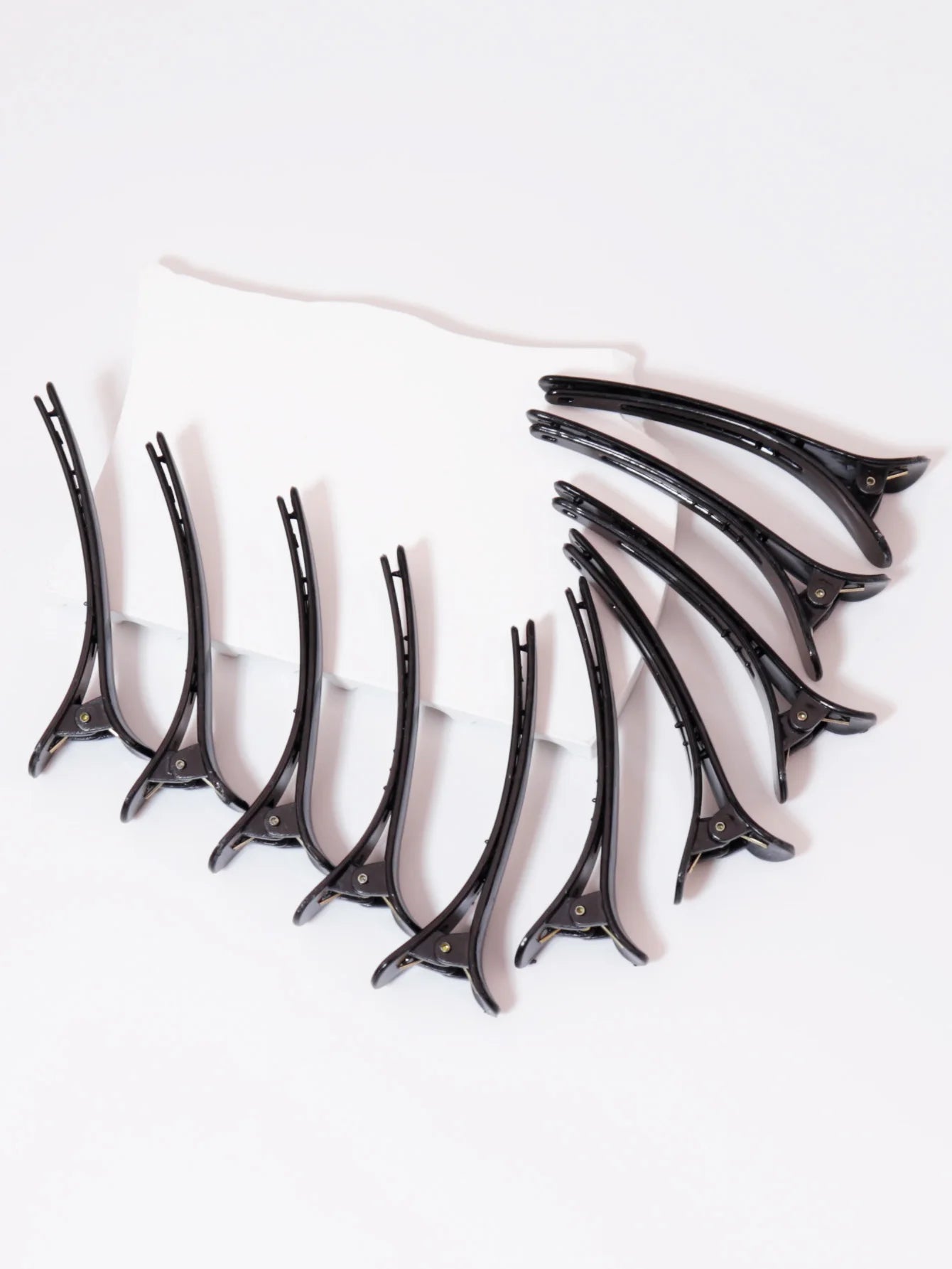 10pcs plastic ducktooth clip, suitable for female styling, anti slip hair clip for thick and sparse hair