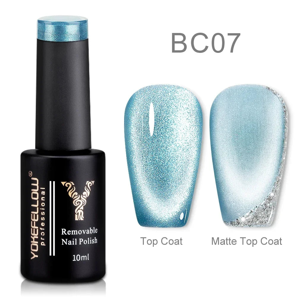 YOKEFELLOW 2025 New Dreamland Cat Eye Gel Nail Polish 10ml Dual Gloss Dreamland Color Soak Off Cat Magnetic UV Gel Varnish DIY