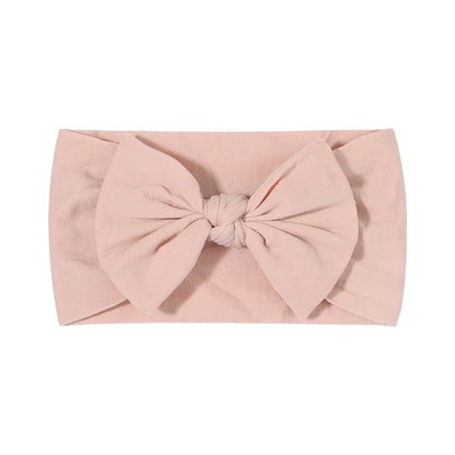 48 colors Baby Bowknot Hairband Broadside Headband Kids Girls Boutique Elastic Protect Turban Headwear Baby Hair Accessories