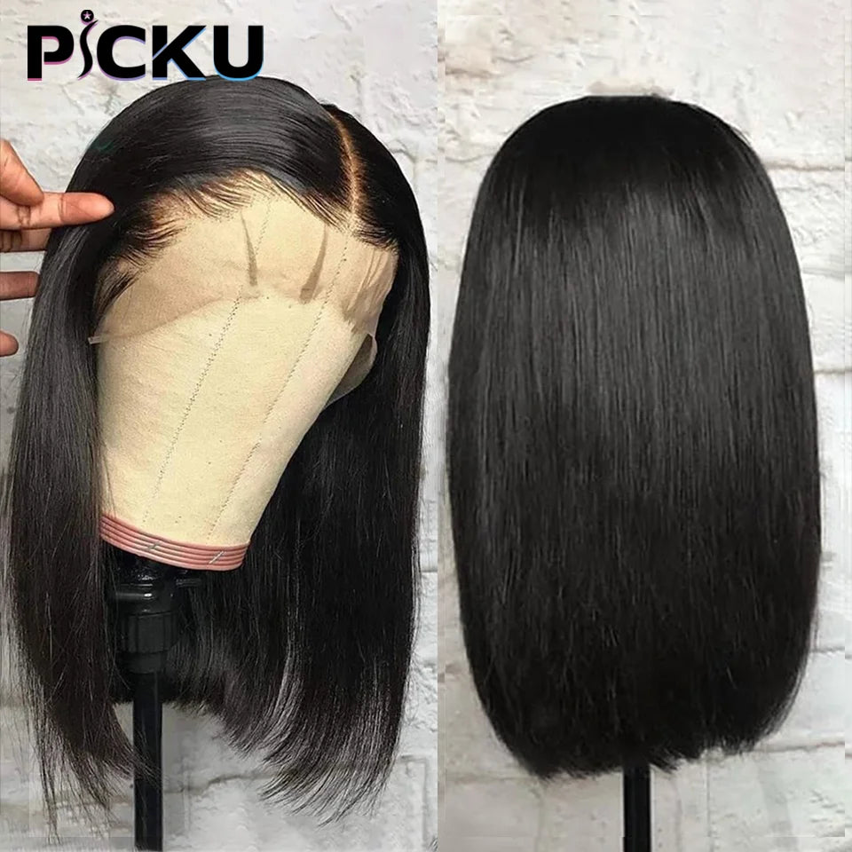Bone Straight Bob Wig Lace Front Human Hair Wigs