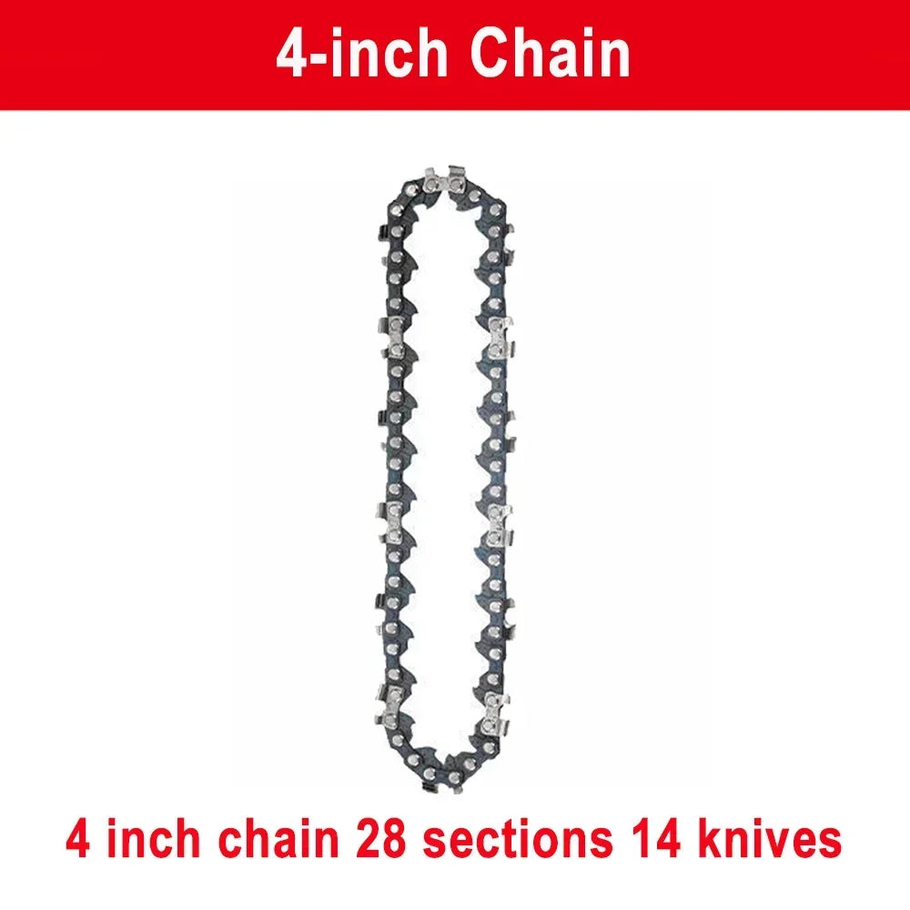 4  6 8 Inch Mini Steel Chainsaw Chains 1/4 Electric Chainsaws Accessory Chains Replacement Mini Electric Chainsaw Chain Saw