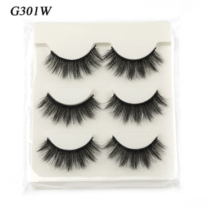 Half Eye Lashes 3/10 Pairs 3D Mink Lashes Natural/Dramatic Handmade Reusable False Eyelashes Extension Make up Tools Faux Cils