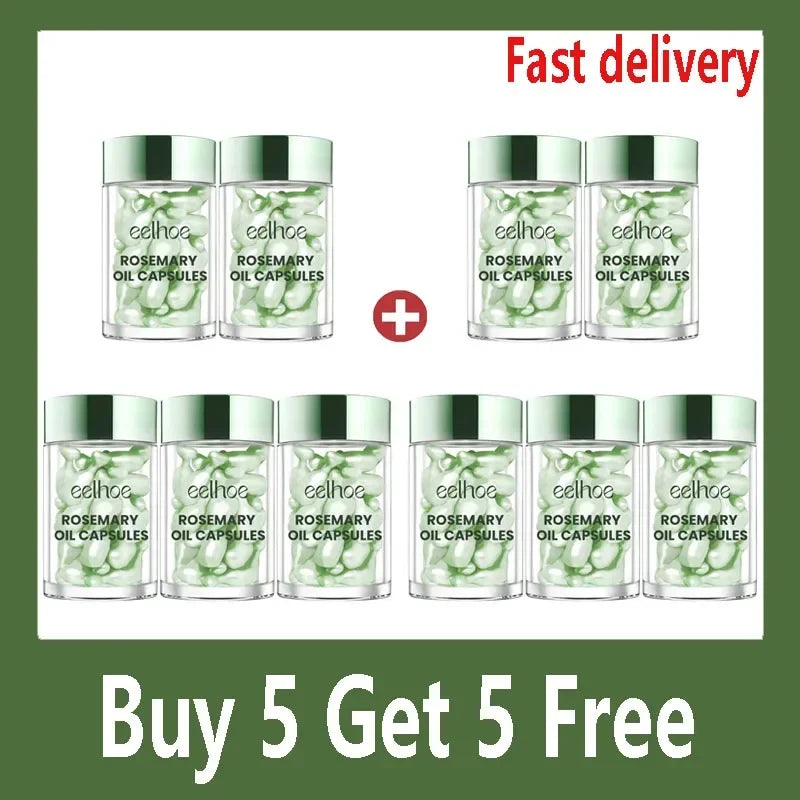 Hair Growth Essential Oil Rosemary Hair Serum Capsule Oil Anti Hair loss Baldness Repair Damaged Scalp Treatment For Women Men