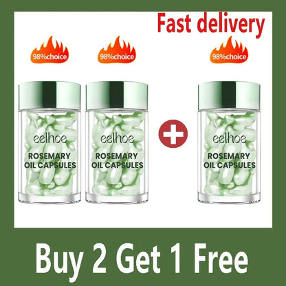 Hair Growth Essential Oil Rosemary Hair Serum Capsule Oil Anti Hair loss Baldness Repair Damaged Scalp Treatment For Women Men