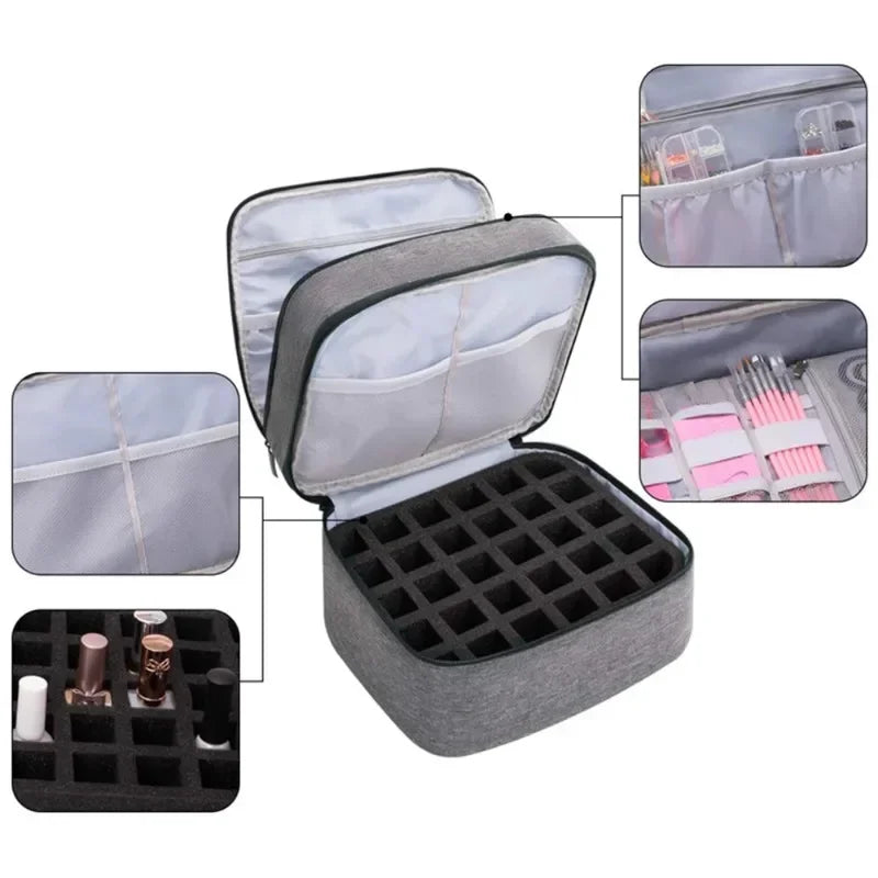 Nail Polish Storage Bag Essential Oil Bag Storage Box Double Layer