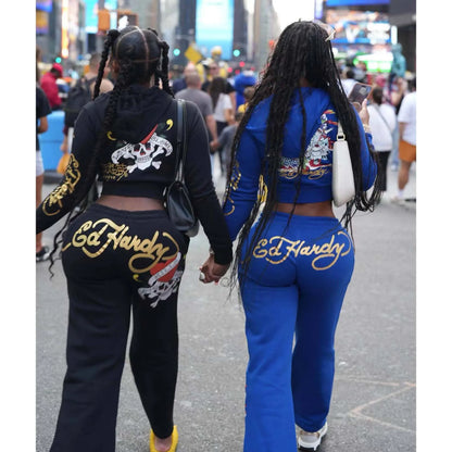 Hoodie Tops Jackets 2 Piece Pant Set Sexy Outfits Women Winter Fall Designer Clothes Bodycon Elegant 2 Piece Pant Sets