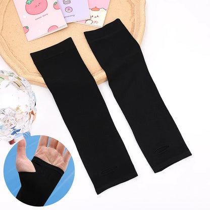 Unisex Cooling Arm Sleeves Cover Sport Running Anti-UV Sun Protection Outdoor Cycling Elastic Ice Sleeve for 4-12 Years Children