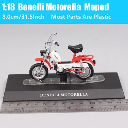 1/18 Scale Testi Militar Beta Boy Benelli Motorella Montesa Velosolex 2200 Malaguti Negrini Harvard Moped Model Bike Scooter Toy