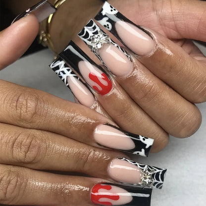 24Pcs Long Coffin Rhinestones Ballet Press