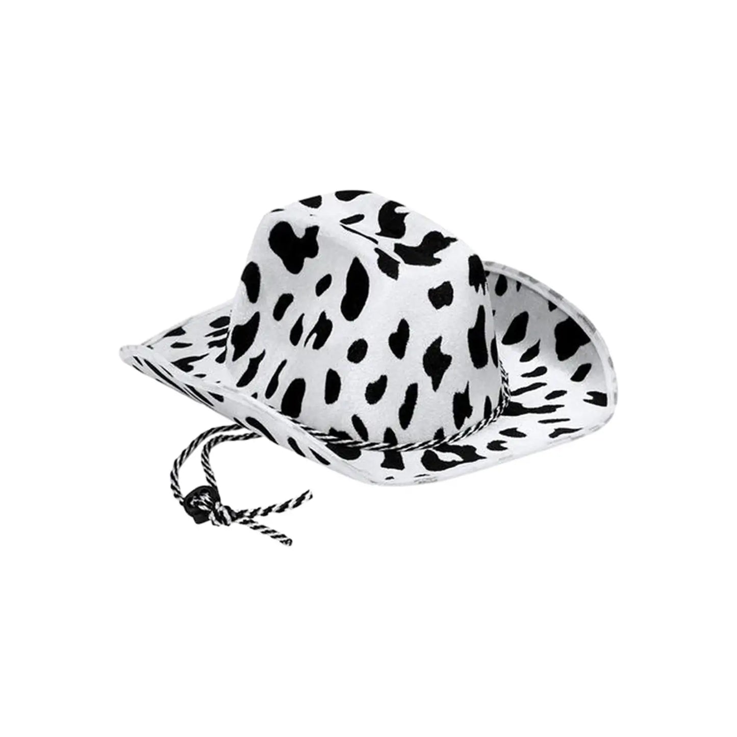 Sturdy Lightweight Cow Printed Cowboy Hat Cowgirl Hat Costume Accessories for Cowboy Halloween Themed Parties The Stage