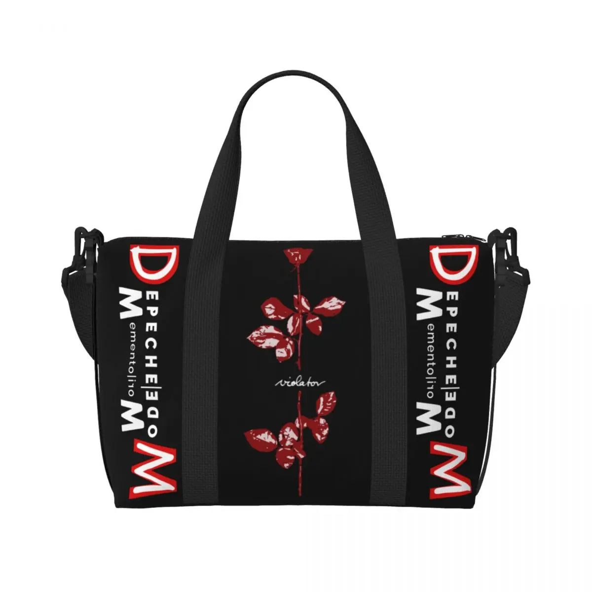 Custom Depeche Cool Mode Tote Bag Women Big Capacity DM Gym Beach Travel Bags