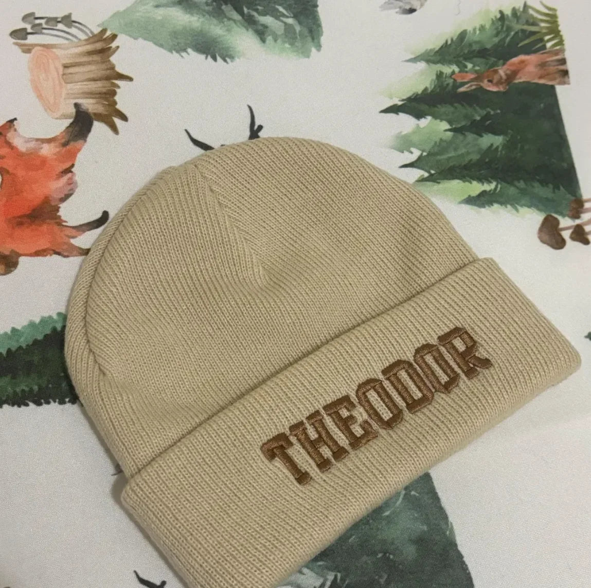 Personalized Baby Beanie Hats, custom name Hand Embroidered Knit Beanie with Name for Infants Toddlers Girls Boys birthday Gift