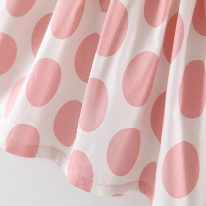 0-3 Year Old Girls Summer New Girls Dress With Halter Cherub Wings Polka Dot Promotional Girls Dress Birthday Party Team Dress