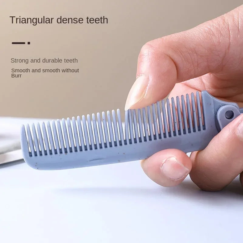 1pcs Portable Folding Comb Hair Brush Anti-static Travel Hair Brush Wheat Straw Folding Hairdressing Styling Beauty Tool