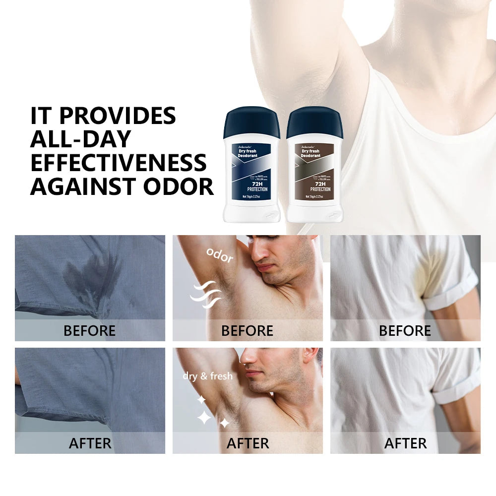 Long Lasting Men's Perfumes for Long-lasting Men Body Deodorant Stick Men's Sweat Remover Fragrances & Deodorants Underarm