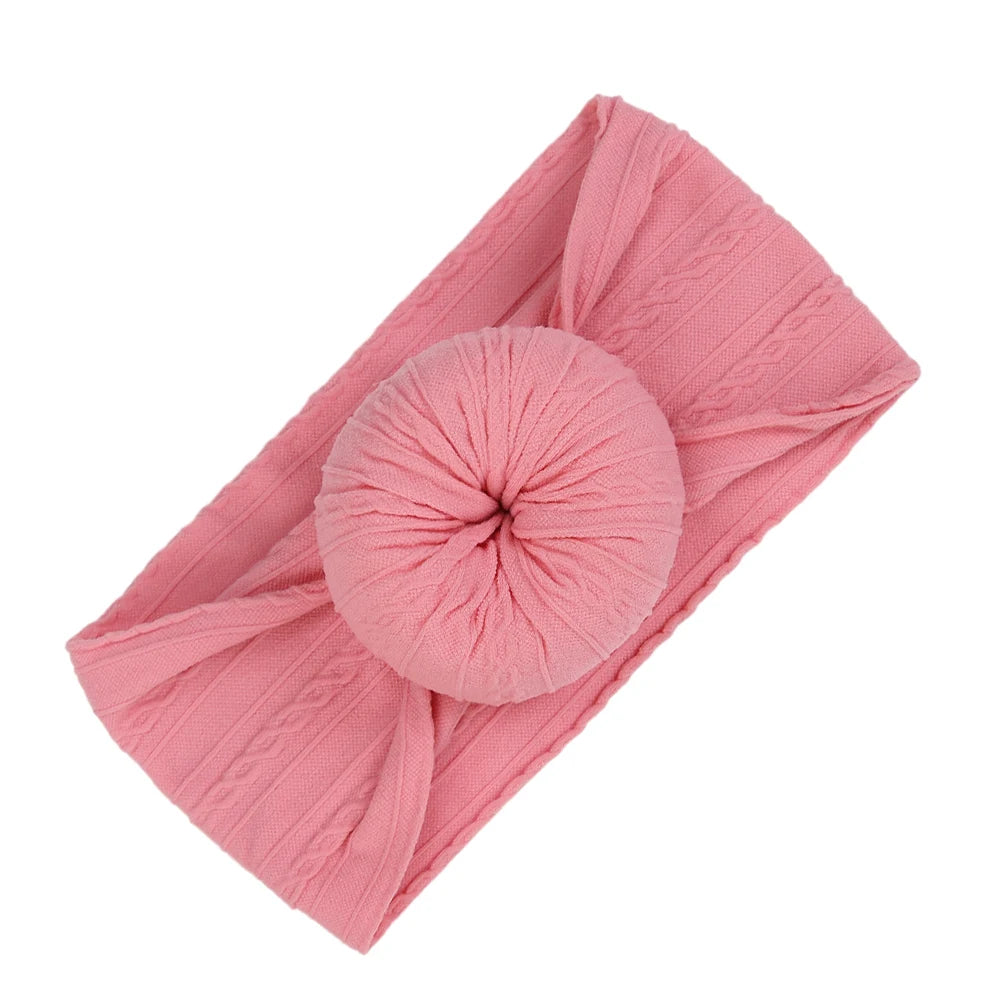 Cotton Bows Headbands for Baby Girls Newborn Infant Ealstic Hairbands Dot Striped Flower Print Kids Headwraps