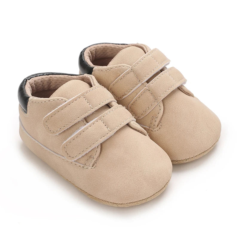 Newborn Baby Shoes Classic Leather Soft Soles Non Slip Toddler Walking
