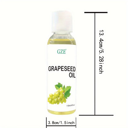 GZE Grapeseed Oil, Skin Care for Sensitive Skin, Light Silky Moisturizer for All Skin Type, Hair Strengthens Vegan Thickening