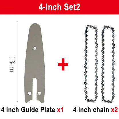 4  6 8 Inch Mini Steel Chainsaw Chains 1/4 Electric Chainsaws Accessory Chains Replacement Mini Electric Chainsaw Chain Saw