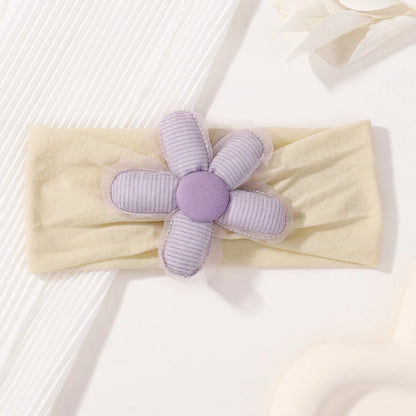 Big Flower Nylon Girl Hairband Elastic Soft Baby Headband For Children Turban Headwear For Newborn Baby Kids Hair Accessories