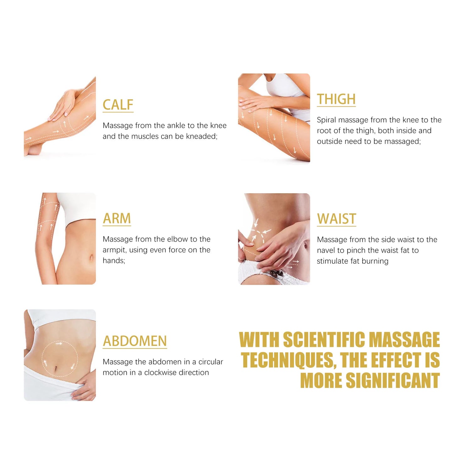 Natural Ginger Oil Lymphatic Drainage Therapy Full Body S-limming Thin Leg Remove Cellulite Sculpting Weight Loss Massage Oil