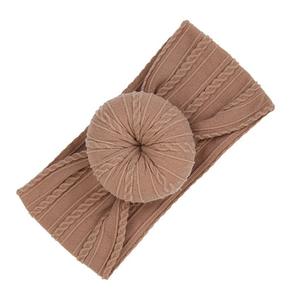 Cotton Bows Headbands for Baby Girls Newborn Infant Ealstic Hairbands Dot Striped Flower Print Kids Headwraps