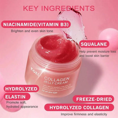 100g Collagen Jelly Face Cream,Niacinamide Moisturizing Brightening Facial Mask Lotion,Korean Skin Hydrating Anti-Aging Serum