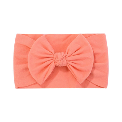 Candy Colors Baby Bowknot Hairband Broadside Headband Kids Girls Boutique Elastic Protect Turban Headwear Kids Hair Accessories