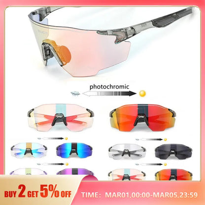 New Photochromic Polarized Cycling Glasses Men & Women Bike Glasses