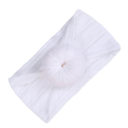 Cotton Bows Headbands for Baby Girls Newborn Infant Ealstic Hairbands Dot Striped Flower Print Kids Headwraps