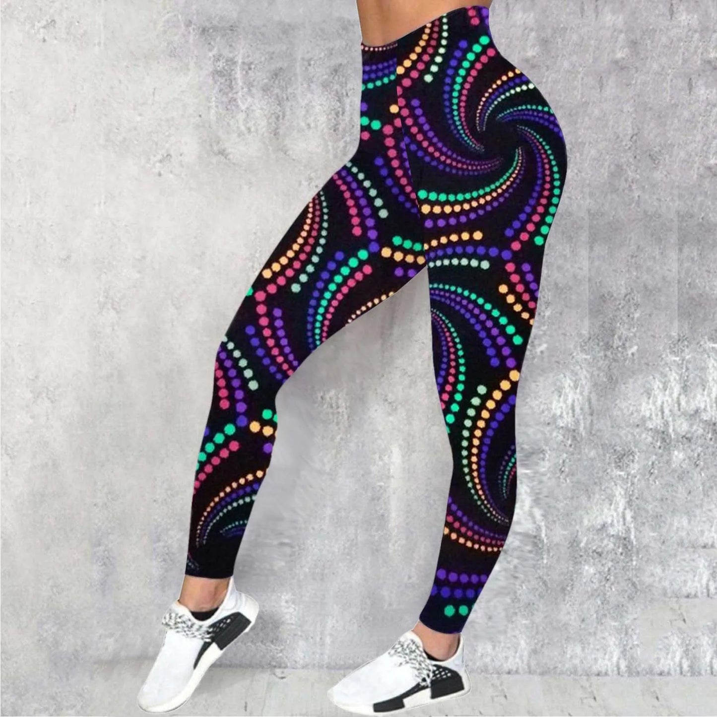 Mardi Party Women Casual Sports Yoga Pants Colorful Printed Fashion Leggings Carnival Festival  Celebration