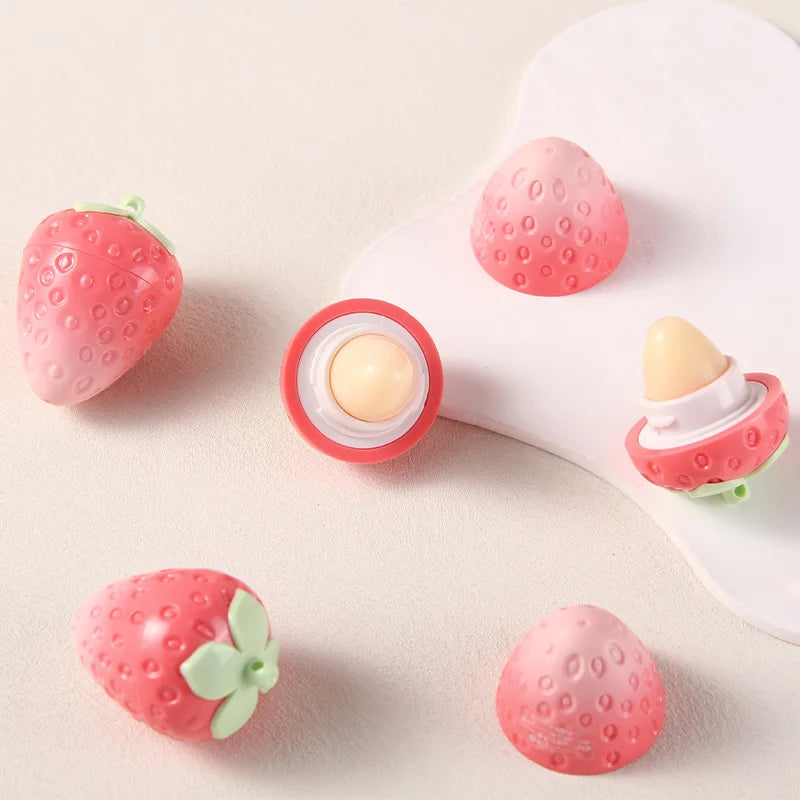 Shiji Strawberry Temperature-Changing Lip Balm — Intense Hydration, Protects and Softens Lips, Perfect for Students