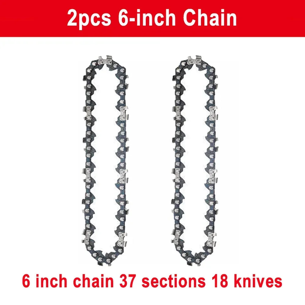 4  6 8 Inch Mini Steel Chainsaw Chains 1/4 Electric Chainsaws Accessory Chains Replacement Mini Electric Chainsaw Chain Saw