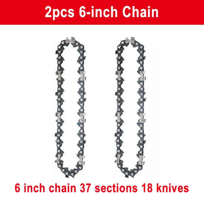 4  6 8 Inch Mini Steel Chainsaw Chains 1/4 Electric Chainsaws Accessory Chains Replacement Mini Electric Chainsaw Chain Saw